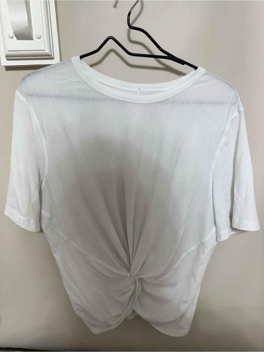 lululemon athletica White Twist-Front Short Sleeve Tee